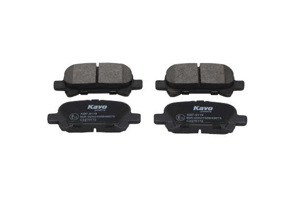 KAVO PARTS KBP-9119 Klocki hamulcowe TOYOTA Camry V Sedan (_V3_) 3.3 (MCV31_) 224 KM benzyna 2006