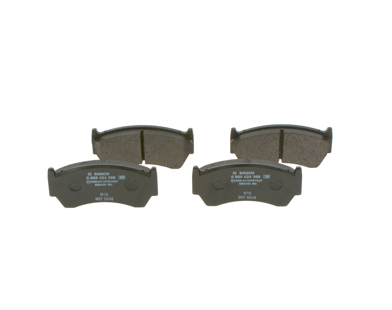 Remblokkenset BOSCH NISSAN ALMERA 0 986 424 369