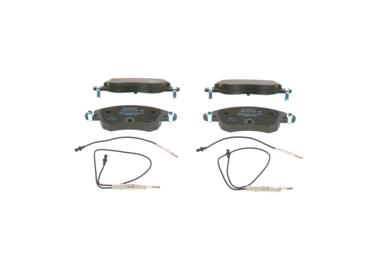 Stabdžių trinkelės BOSCH CITROËN C5 0 986 424 598