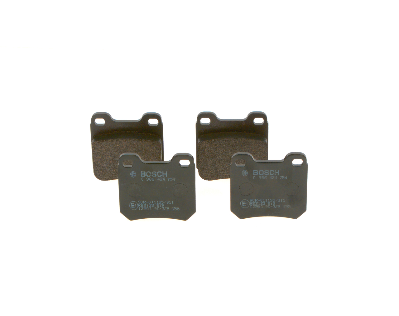 BOSCH 0 986 424 754 Τακάκια φρένων Saab 9-5 Combi 2.3 t 185 PS Βενζίνη 2003