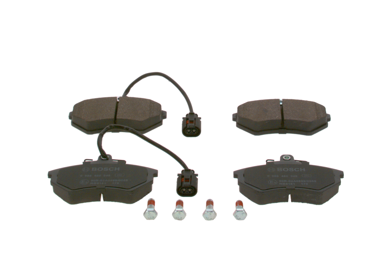 Stabdžių trinkelių rinkinys, diskinis stabdys BOSCH AUDI 80 0 986 460 948