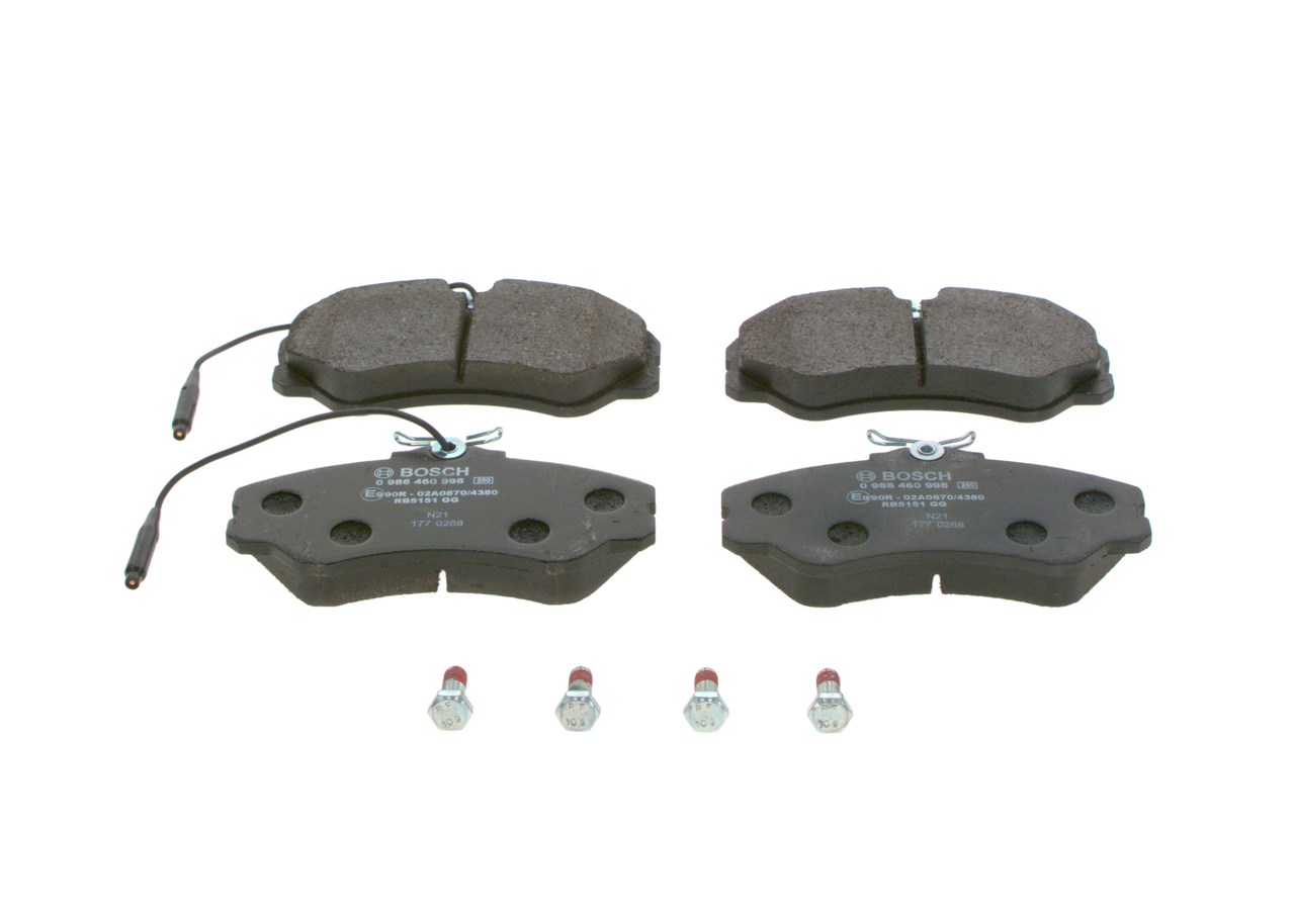 BOSCH 0 986 460 998 Remblokken Fiat Ducato 290