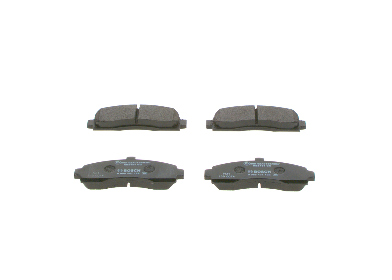 BOSCH 0 986 461 122 Remblokken Nissan Micra K11