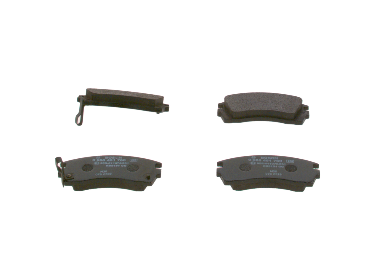 0 986 461 760 BOSCH 4106067R86 Bremsbeläge