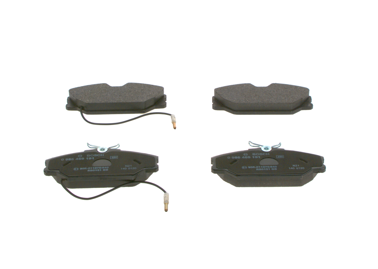 BOSCH 0 986 469 191 Pastiglie dei freni Renault 25 B29 2.8 V6 Injection 150 CV Benzina 1988