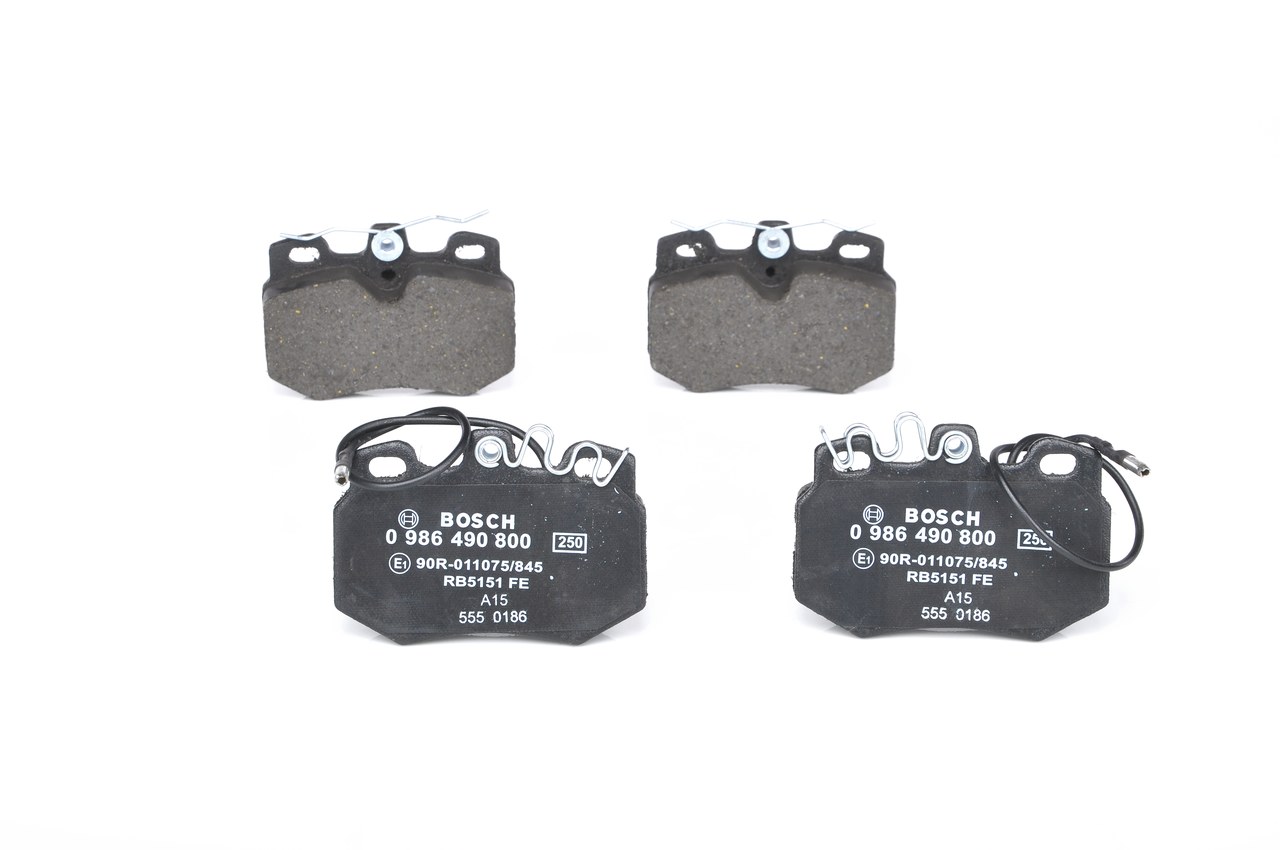 BOSCH 0 986 490 800 Τακάκια φρένων CITROËN C15 Van 1.4 i 75 PS Βενζίνη 1995