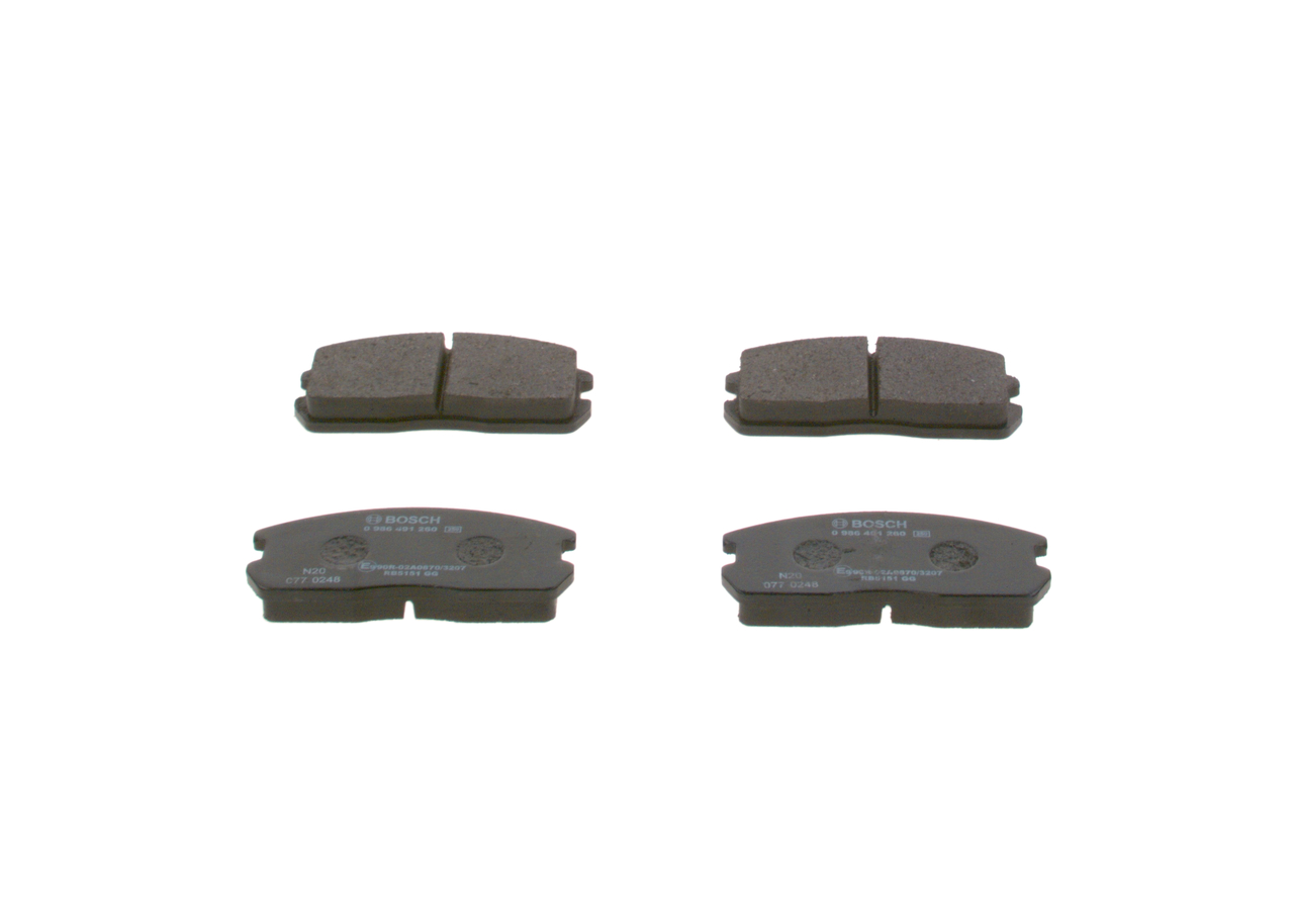 BOSCH 0 986 491 260 Τακάκια φρένων Lancer III 1.2 GL 55 PS Βενζίνη 1986