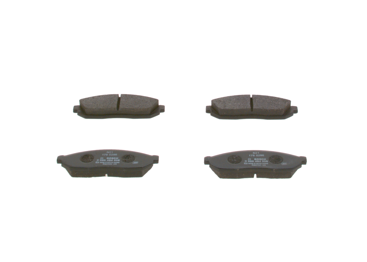 BOSCH 0 986 494 208 Stabdžių kaladėlės HONDA Civic II Hatchback (SS, SL)