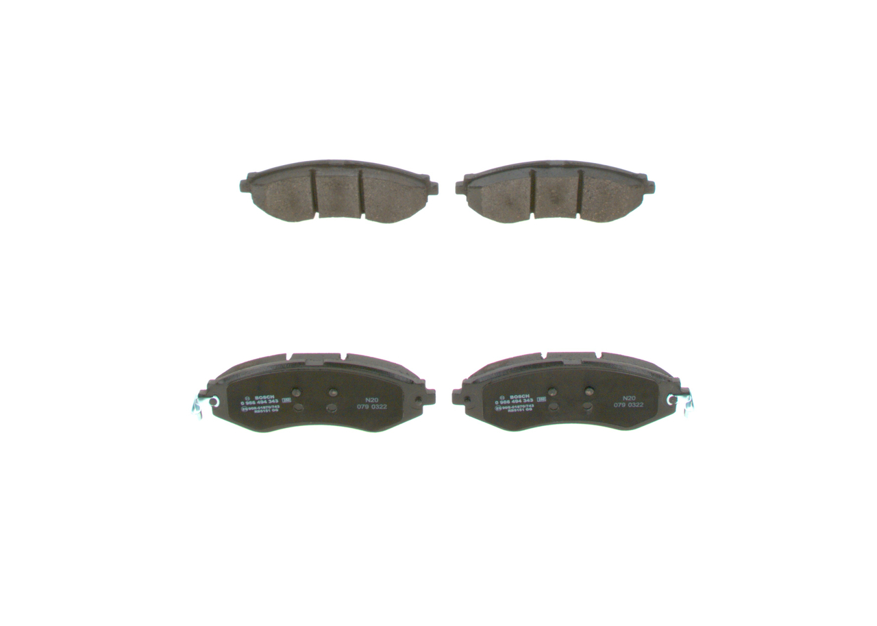 BOSCH 0 986 494 343 Stabdžių kaladėlės CHEVROLET LACETTI 2019