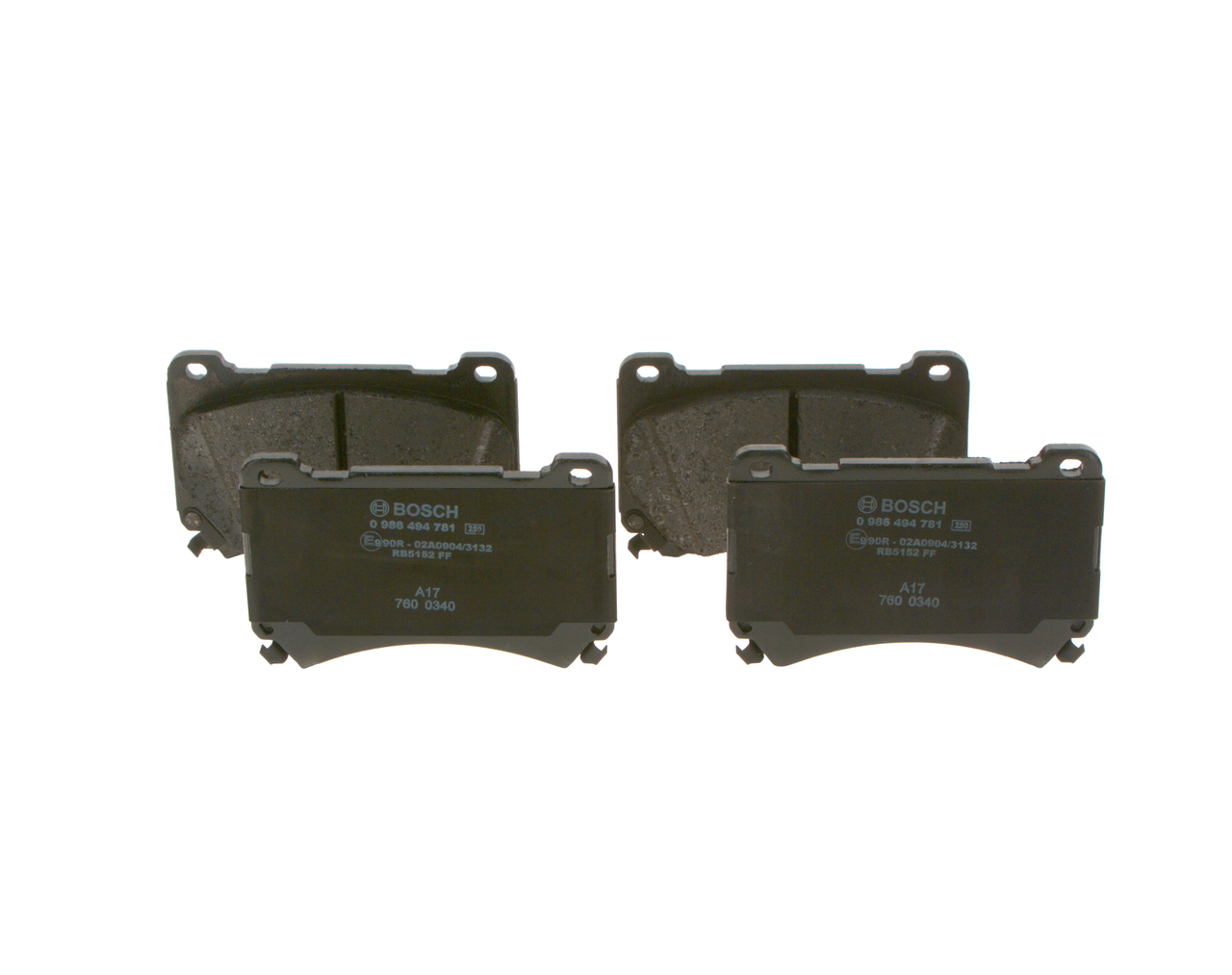 0 986 494 781 BOSCH 26296VA040 Bremsbeläge