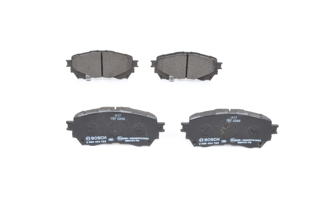 BOSCH 0 986 494 793 Bremseklodser MAZDA 6 pris