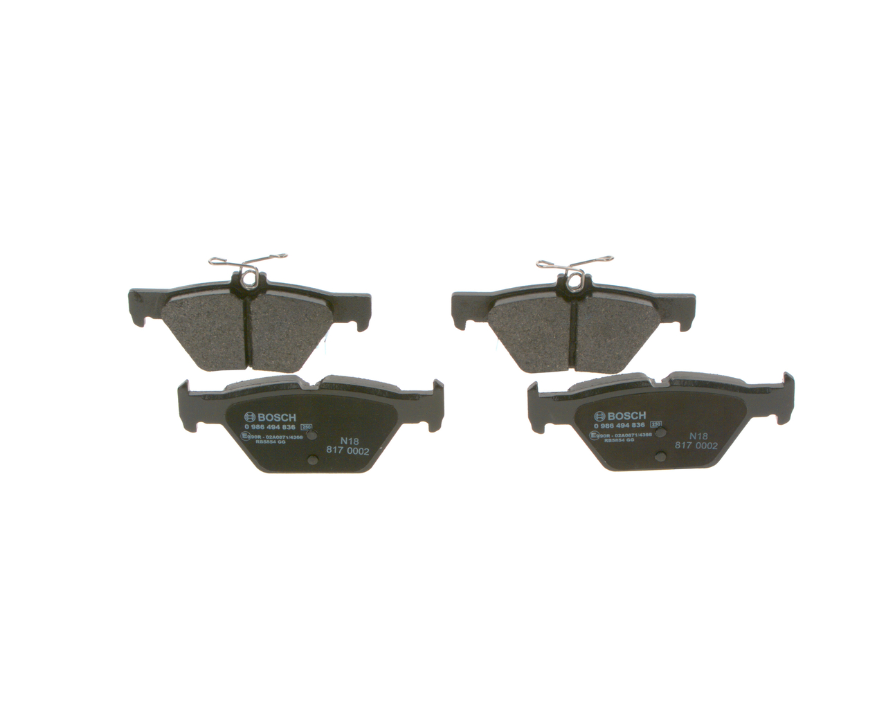 BOSCH 0 986 494 836 replacement Subaru Levorg 1 brake pads rear and front price