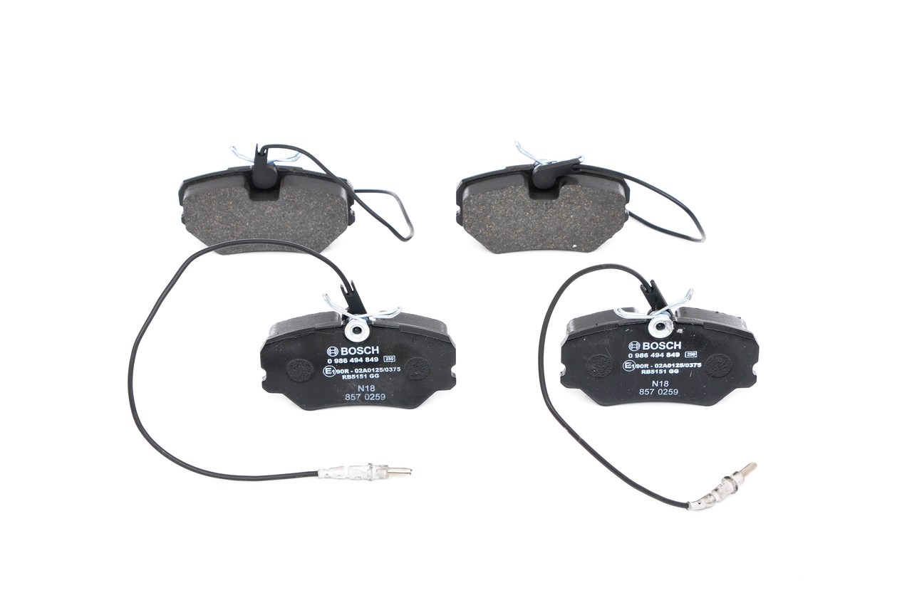 BOSCH 0 986 494 849 Bremsbeläge Peugeot 306 7a 2.0 S16 155 PS Benzin 1995
