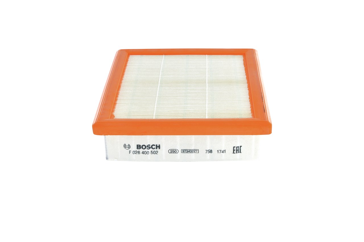 BOSCH F 026 400 502 Luftfilter Jeep Compass M6 2.0 Flex 166 hk Bensin/etanol 2019