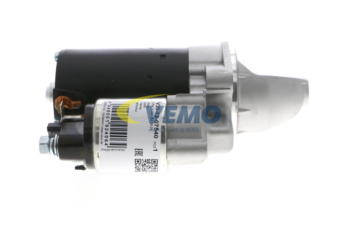 VEMO V30-12-07540 Startmotor MERCEDES-BENZ Sprinter 5-T Flatbed Vrachtwagen/Chassis (W906) 516 1.8 (906.153, 906.155, 906.253, 906.255) 156 Pk Benzine 2015