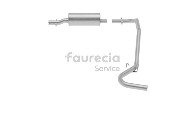 Faurecia FS25681 Einddemper Peugeot J5 290L 2.5 D 73 Pk Diesel 1994