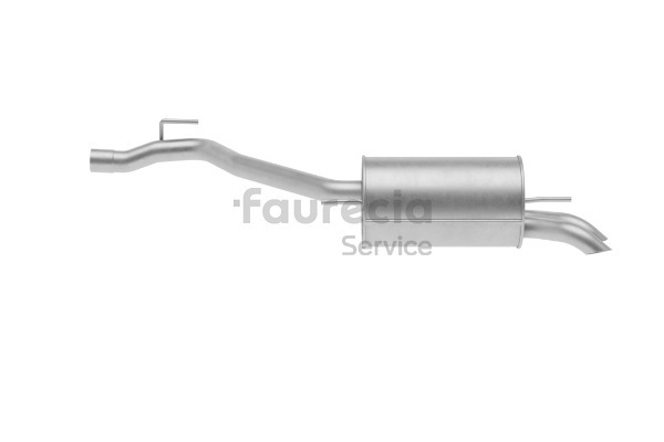 Faurecia FS80596 Einddemper VW T4 Flatbed Vrachtwagen 2.5 TDI 88 Pk Diesel 2000