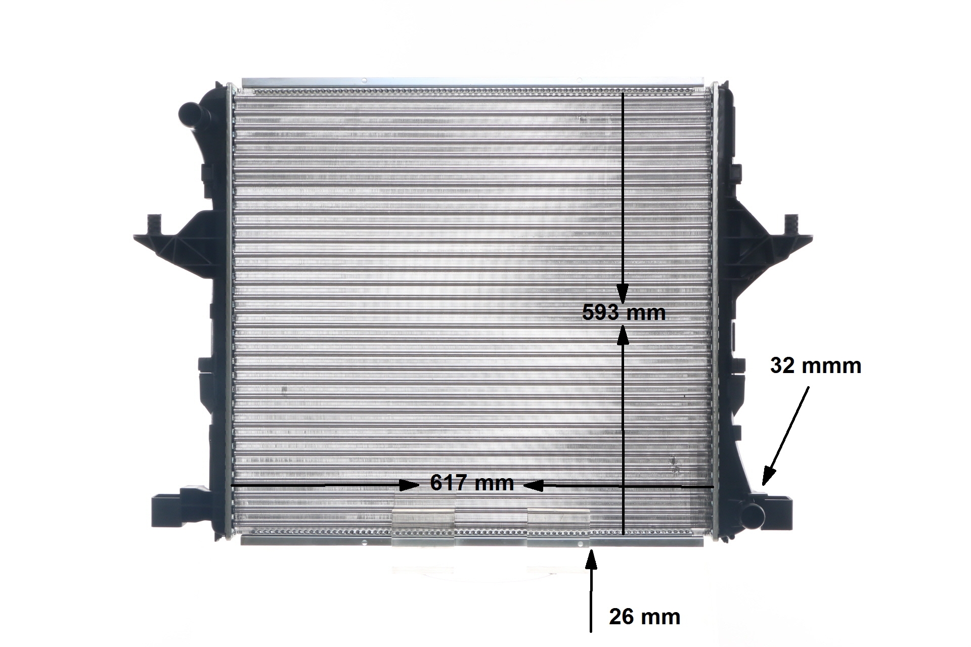 MAHLE ORIGINAL CR 81 000S Ūdens radiators VW Amarok Platforma 2.0 TDI 140 ZS Dīzelis 2013