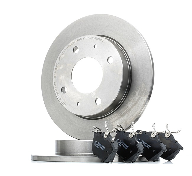 RIDEX 3405B1296 bremseskiver og -klosser Mitsubishi Colt Z30 1.5 Ralliart R 180 hk Bensin 2012
