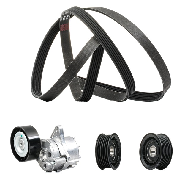 RIDEX PLUS 542R0043P Zestaw paska klinowego wielorowkowego Mercedes Sprinter 906 Burtowy Ciężarówka 413 CDI 2.2 129 KM olej napędowy 2005