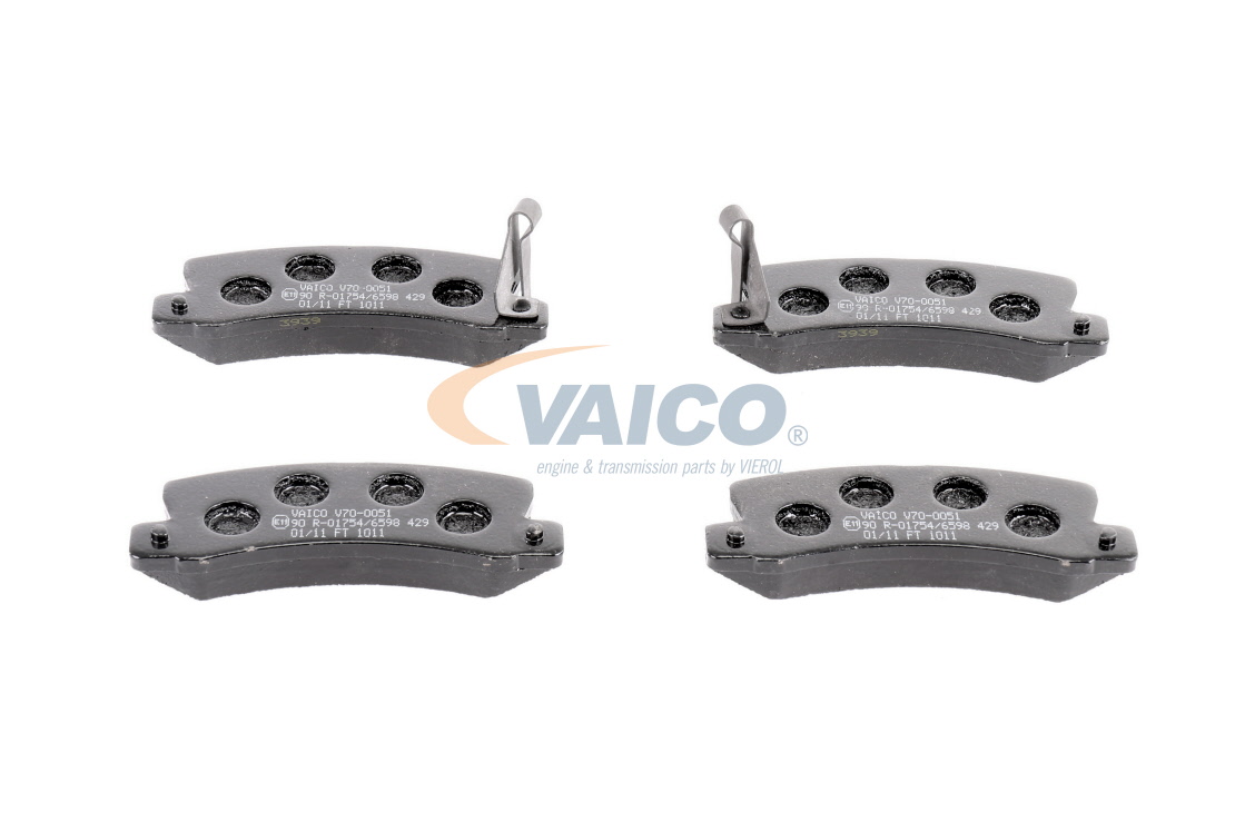 VAICO 04491 33070 Jarrupalat, levyjarru V70-0051
