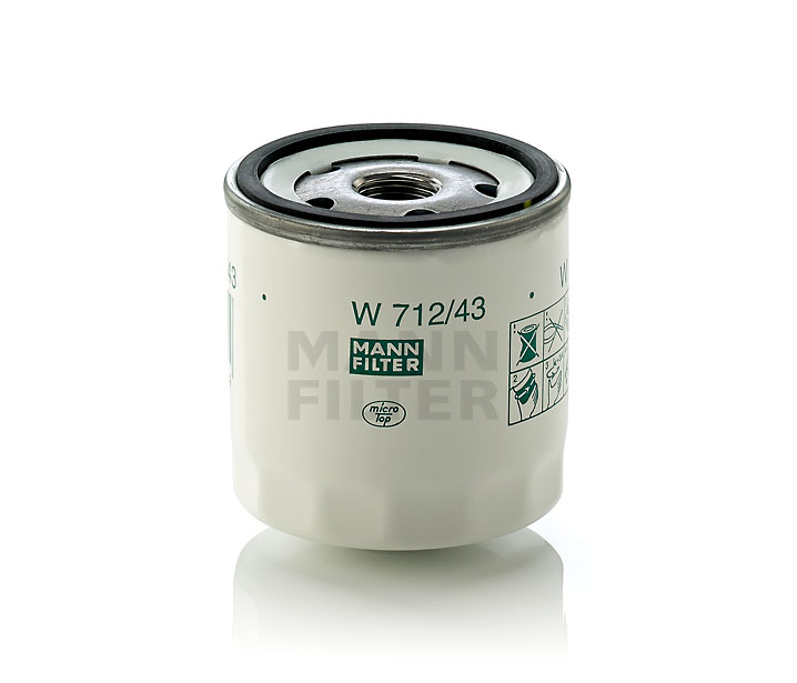 MANN-FILTER W 712/43 (10) Oliefilter Ford Fiesta Mk6 1.6 Flex 116 HK Benzin/Ethanol 2011