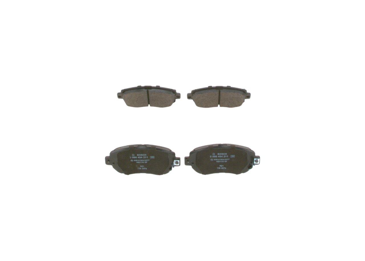 BOSCH 0 986 494 211 Stabdžių kaladėlės TOYOTA ALTEZZA 1998