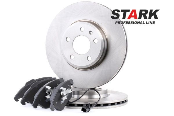 STARK SKBK-1090142 Remschijven en -blokken Audi A4 B8 Avant 1.8 TFSI quattro 170 Pk Benzine 2011