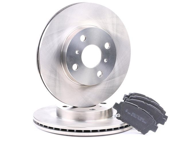 RIDEX 3405B0202 Stabdžių diskai ir kaladėlės Toyota Yaris 1 1.0 (SCP10_) 68 AG benzinas 2003