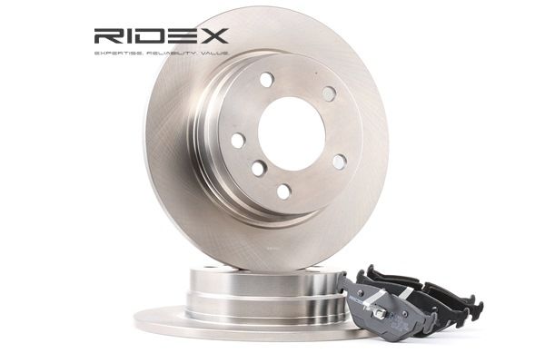 RIDEX 3405B0134 Stabdžių diskai ir kaladėlės Citroën C4 Mk1 1.6 HDi 109 AG dyzelinas 2009
