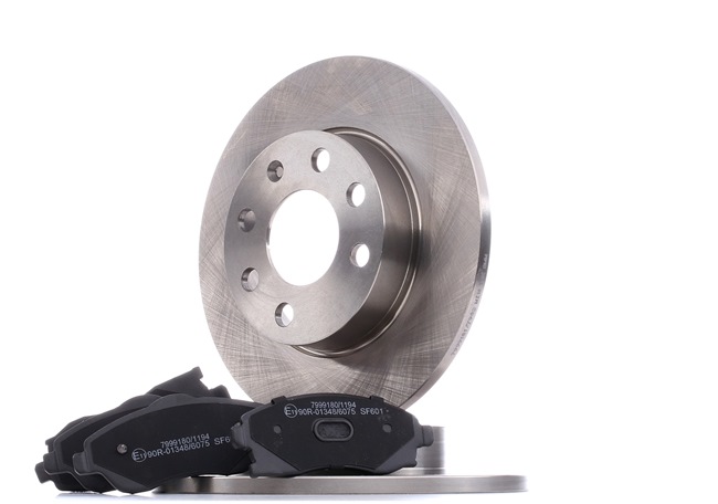 RIDEX 3405B0156 Remschijven en -blokken Opel Corsa C 1.2 (F08, F68) 75 Pk Benzine 2004