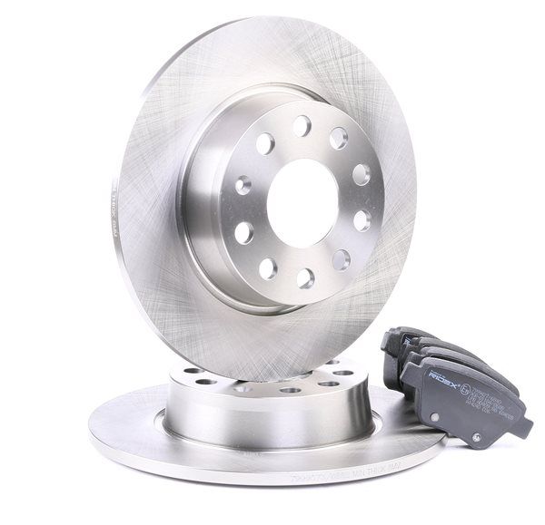 RIDEX 3405B0093 Remschijven en -blokken Audi A1 8x 2.0 TFSI quattro 256 Pk Benzine 2012
