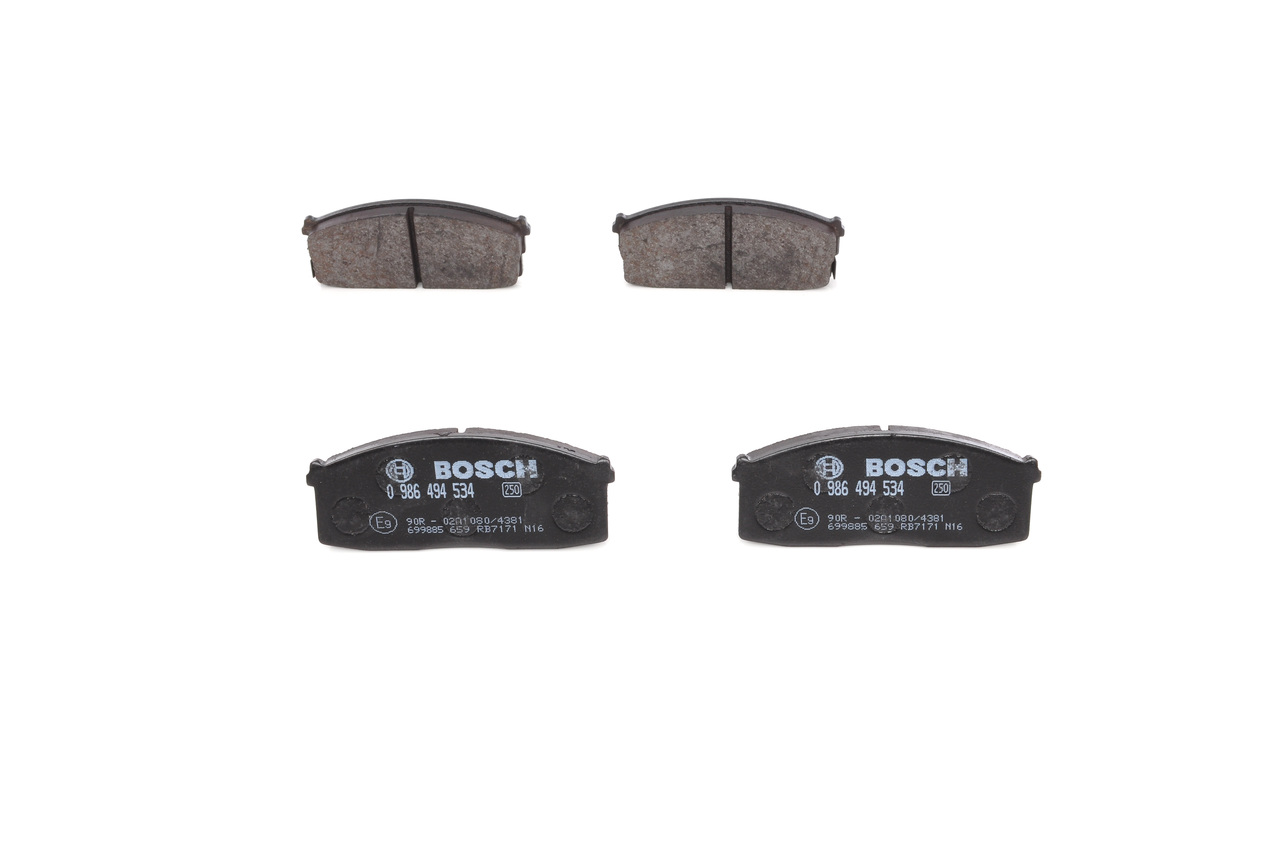 BOSCH 0 986 494 534 Stabdžių kaladėlės Nissan Silvia S12 2.0 GP 106 AG benzinas 1985