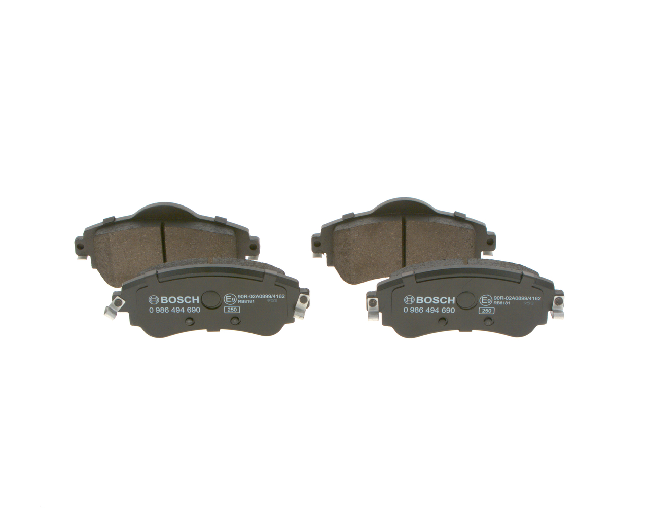 Stabdžių trinkelių rinkinys, diskinis stabdys BOSCH CITROËN C4 0 986 494 690