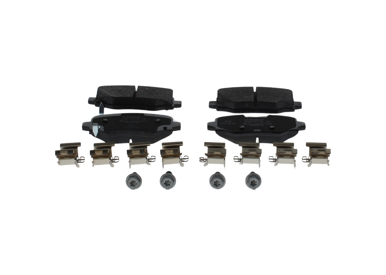 BOSCH 0 986 494 745 Pastiglie dei freni posteriori e anteriori ABARTH 500e Cabrio (332) originale prezzo