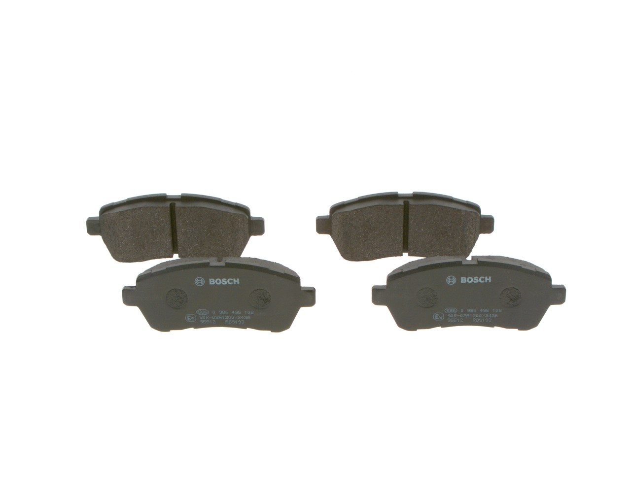 BOSCH 0 986 495 108 Pastillas de freno Ford Fiesta Mk6 Furgón 1.25 60 cv Gasolina 2010