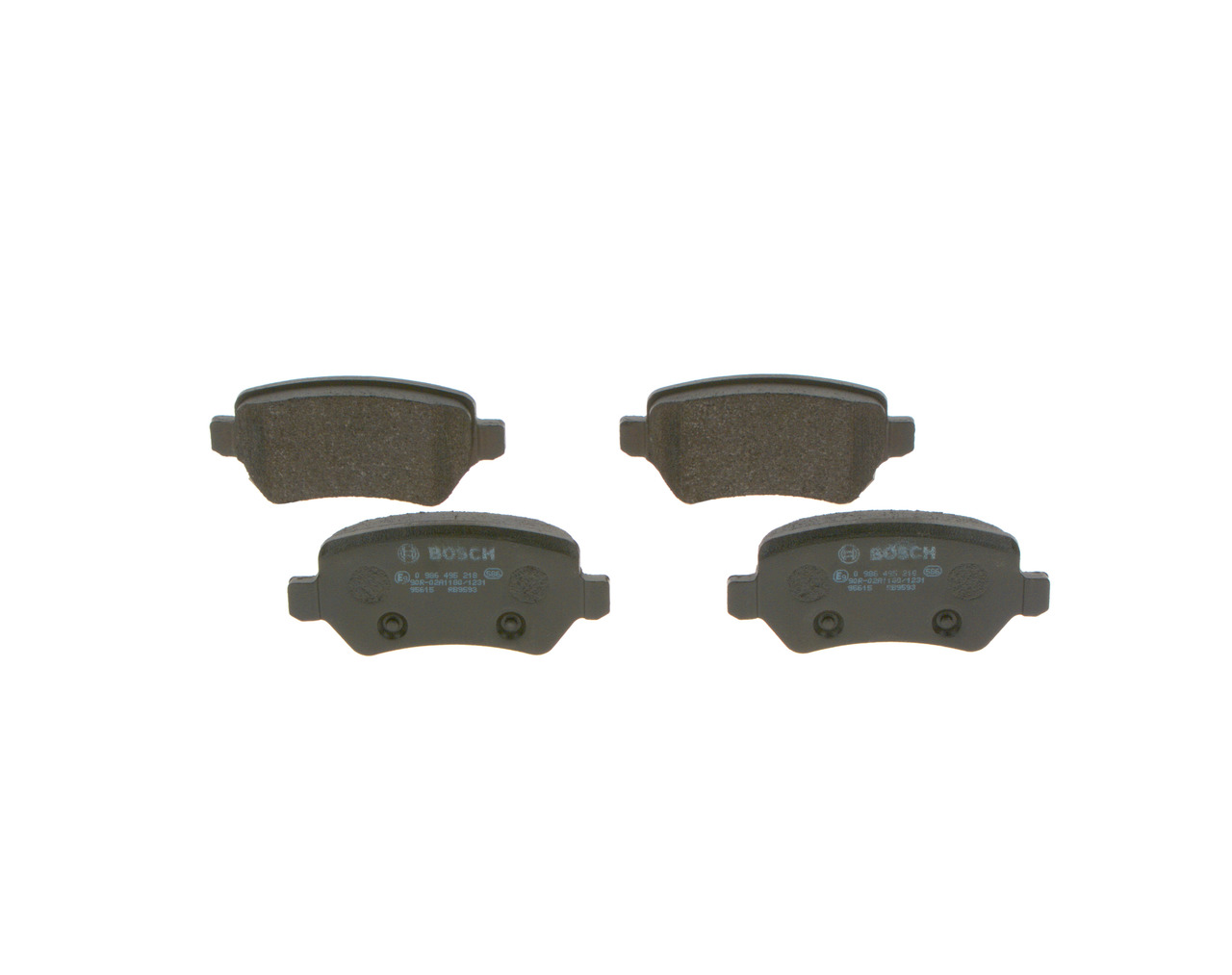 BOSCH 0 986 495 218 Pastilhas de travão Astra G T98 1.6 16V (F08, F48) 101 cv Gasolina 1999