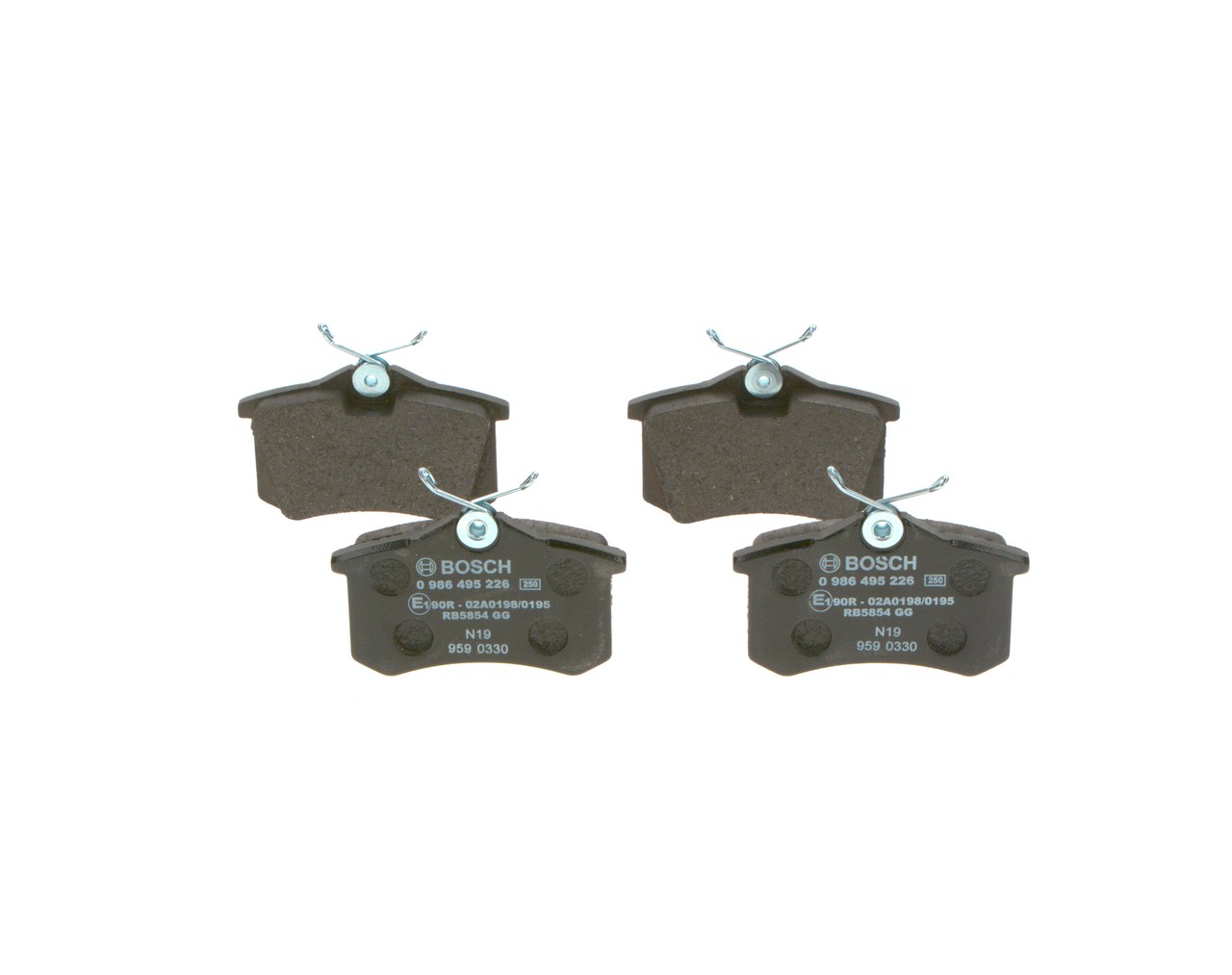 BOSCH 1H0 698 451 C. Jarrupalat, levyjarru 0 986 495 226