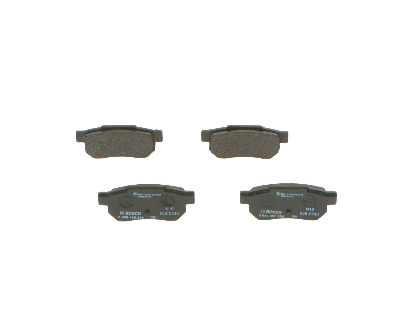 BOSCH 0 986 495 256 Τακάκια φρένων ROVER 200 Hatchback (XW) 220 Turbo 200 PS Βενζίνη 1995