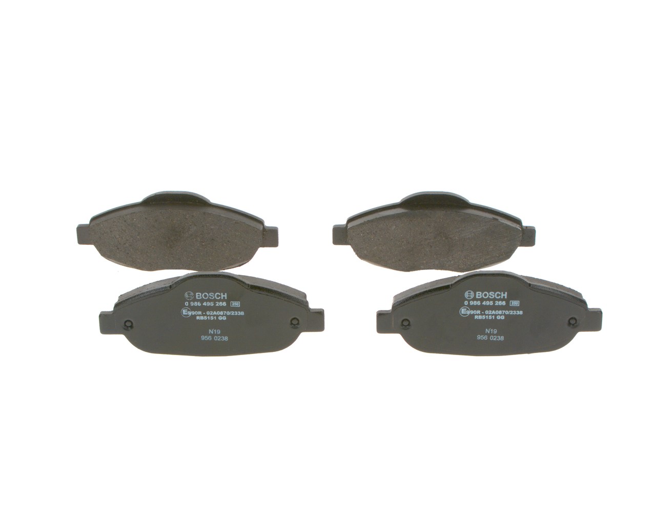 Jarrupalat BOSCH PEUGEOT 3008 0 986 495 266