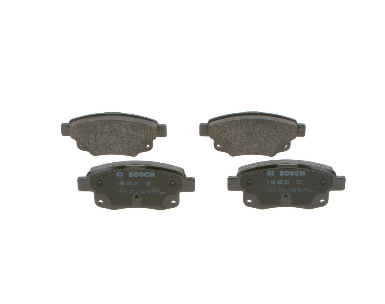 BOSCH 1554524 Jarrupalat, levyjarru 0 986 495 281