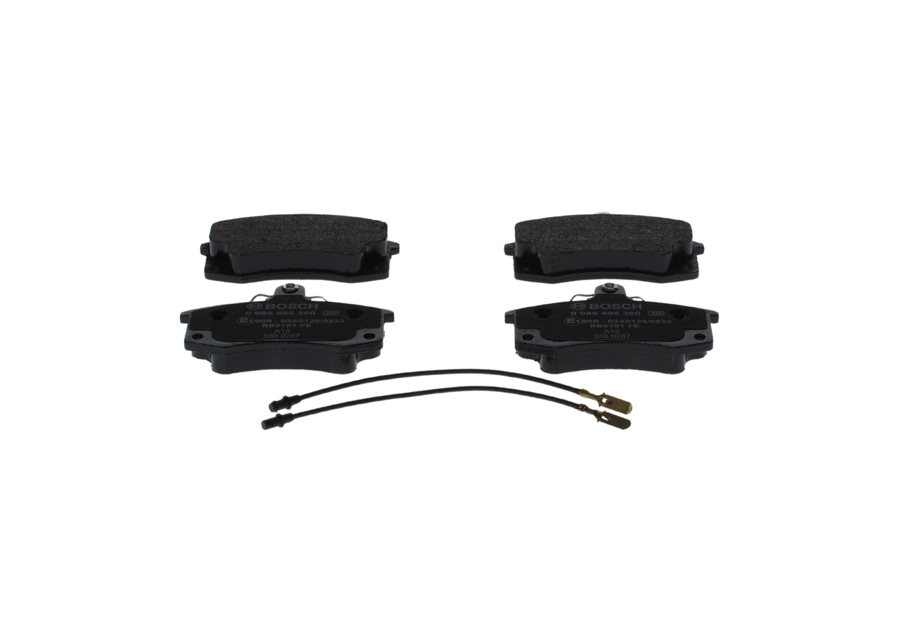0 986 495 360 BOSCH 21083501080 Bremsbeläge