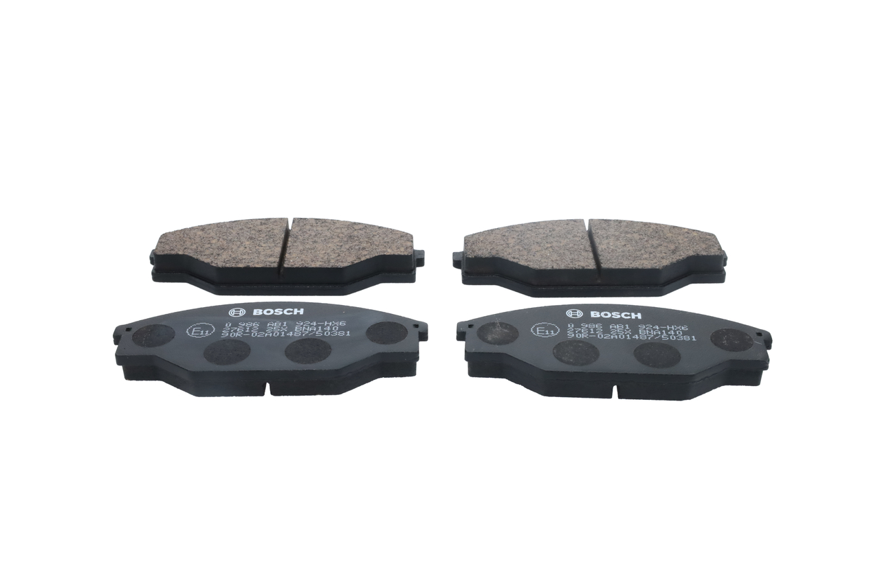 BOSCH 0 986 AB1 924 Pastiglie dei freni Toyota Hilux IV 2.4 D (LN51_, LN56) 75 CV Diesel 1987