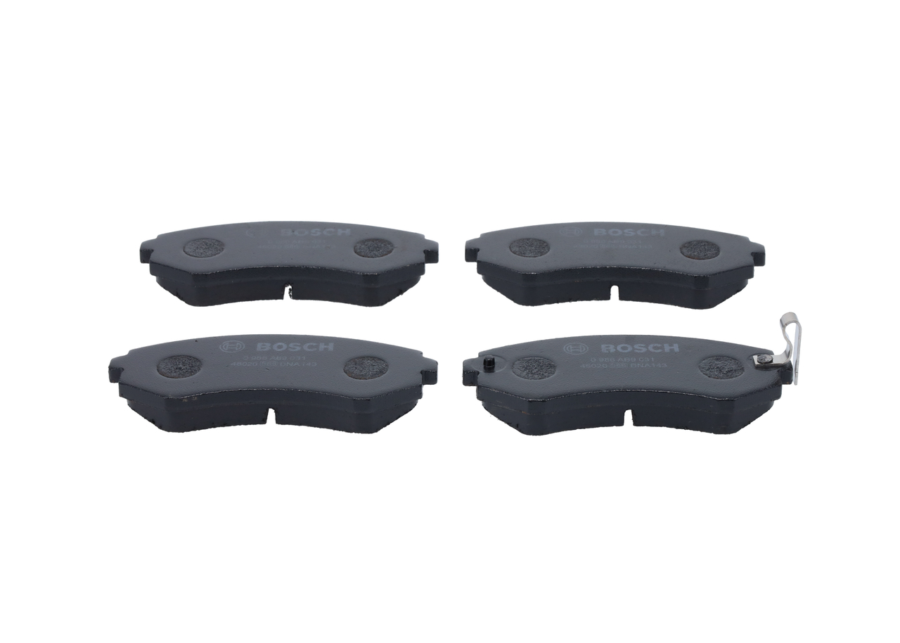 BOSCH 0 986 AB9 031 Brake pads Nissan Almera N15 Hatchback 1.6 117 hp Petrol 2000