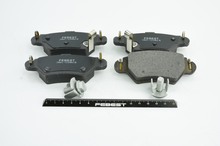 FEBEST 1801-CORCR Τακάκια φρένων Opel Corsa C 1.6 (F08, F68) 92 PS Βενζίνη 2006