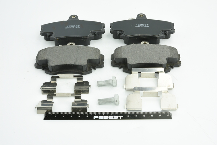 FEBEST 2401-LOGF Remblokken Renault Clio 2 1.0 Campus Flex (CB32, CB3B, CB3V, CB3W, BB32, BB3B,... 80 Pk Benzine/Ethanol 2012