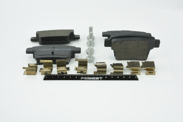 FEBEST 3501-EMGR Τακάκια φρένων Citroen C4 Picasso 2 2.0 i 16V 143 PS Βενζίνη 2014