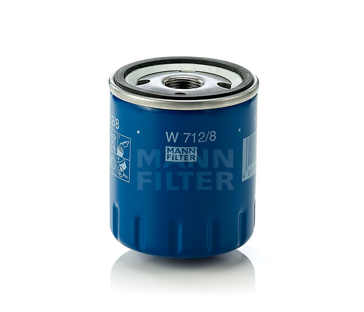 MANN-FILTER W 712/8 Oliefilter Peugeot 208 1 1.2 Flex 90 HK Benzin/Ethanol 2017