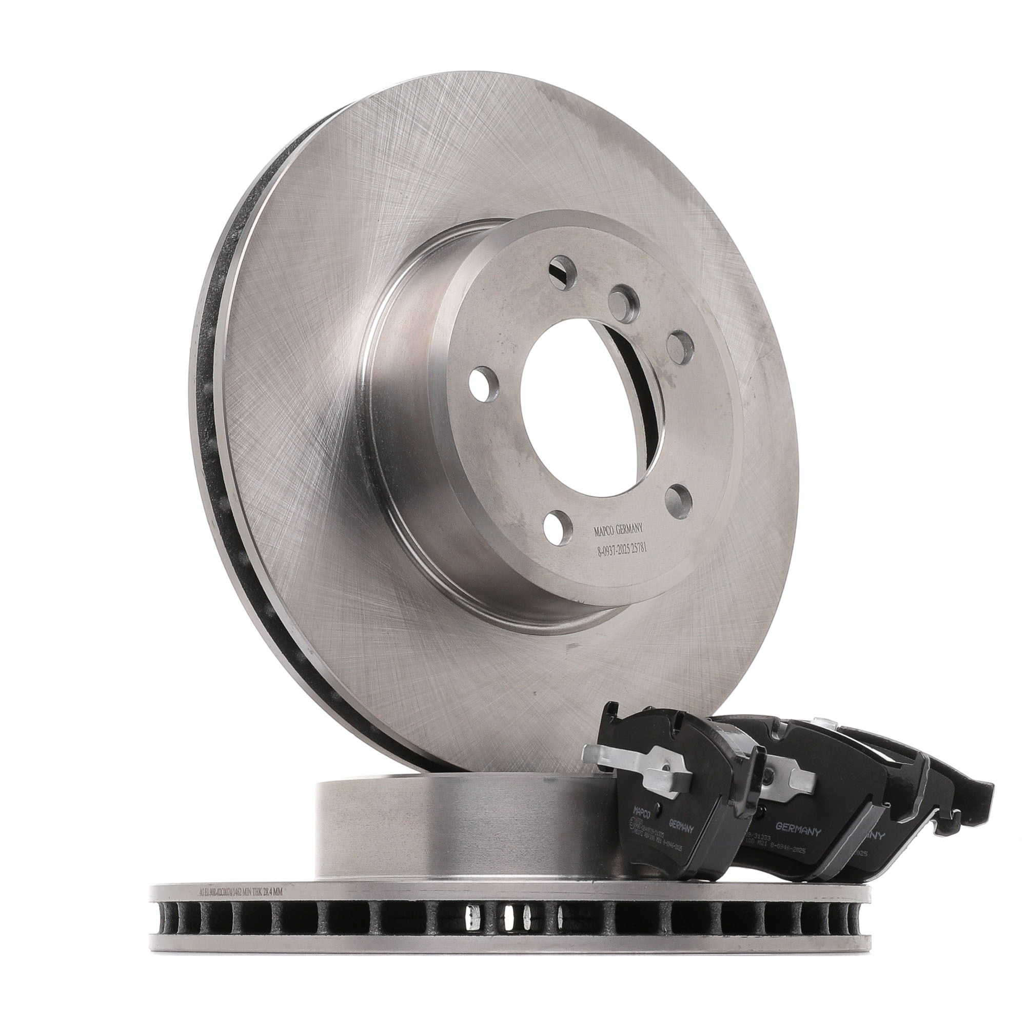 MAPCO 47781 Bremsscheiben und -beläge Ø: 324mm, Belüftet, mit Anti-Quietsch-Blech